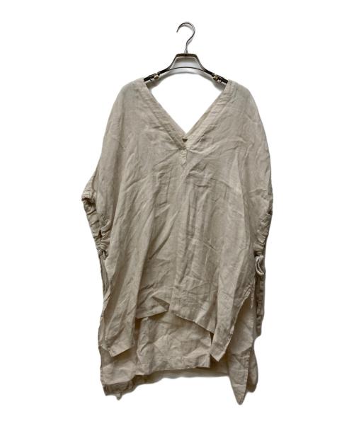 23区（ニジュウサンク）23区 (ニジュウサンク) リネンブラウス ベージュ サイズ:38の古着・服飾アイテム