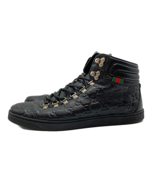 GUCCI（グッチ）GUCCI (グッチ) グッチシマレースアップブーツ ブラック サイズ:SIZE7の古着・服飾アイテム