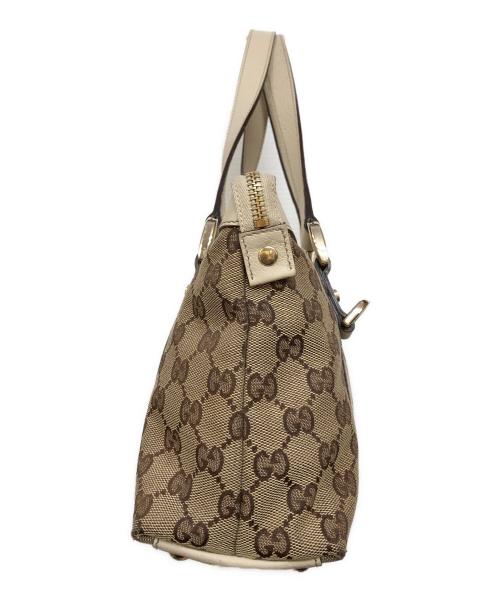 GUCCI（グッチ）GUCCI (グッチ) GGキャンバス ハンドバッグ ベージュの古着・服飾アイテム