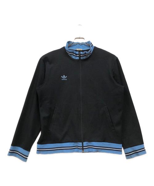 adidas Originals（アディダスオリジナル）adidas Originals (アディダスオリジナル) ヴィンテージトラックジャケット ブラック×ブルー サイズ:98-6の古着・服飾アイテム