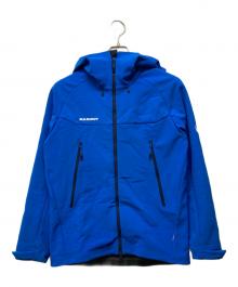 MAMMUT（マムート）の古着「ウィンターフィールド ソフトシェル フーデッドジャケット」｜ブルー