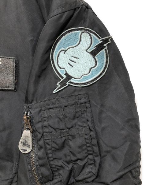 AVIREX（アヴィレックス）AVIREX (アヴィレックス) Disney (ディズニー) ドナルドダック フライトジャケット ブラック サイズ:Mの古着・服飾アイテム