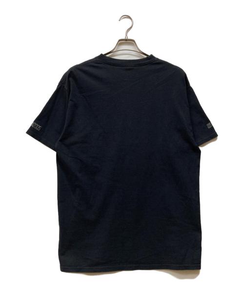 stussy（ステューシー）stussy (ステューシー) ラメロゴプリントtシャツ ブラック サイズ:Lの古着・服飾アイテム