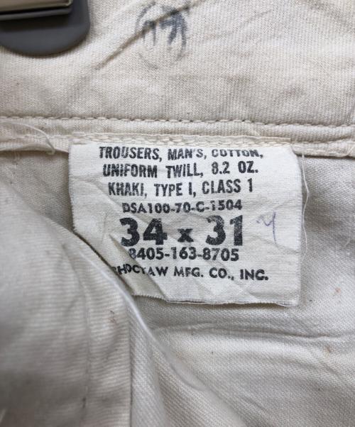 US ARMY（ユーエスアーミー）US ARMY (ユーエスアーミー) チノトラウザーズ カーキ サイズ:34の古着・服飾アイテム