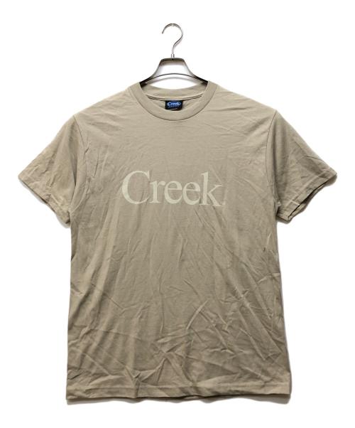 Creek（クリーク）creek (クリーク) ロゴプリントtシャツ ベージュ サイズ:Lの古着・服飾アイテム