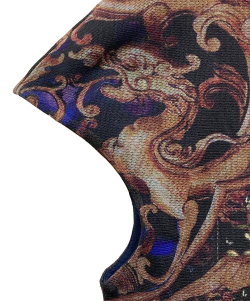 VIVIENNE TAM（ヴィヴィアンタム）VIVIENNE TAM (ヴィヴィアンタム) ドラゴン柄セットアップブラウス ネイビー サイズ:１の古着・服飾アイテム