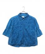 ann吉アンキチ）の古着「花刺繍シャツ」｜ブルー