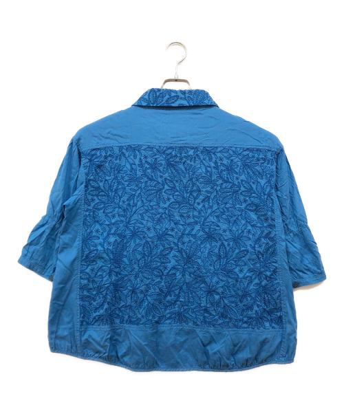 ann吉（アンキチ）ann吉 (アンキチ) 花刺繍シャツ ブルー サイズ:38の古着・服飾アイテム