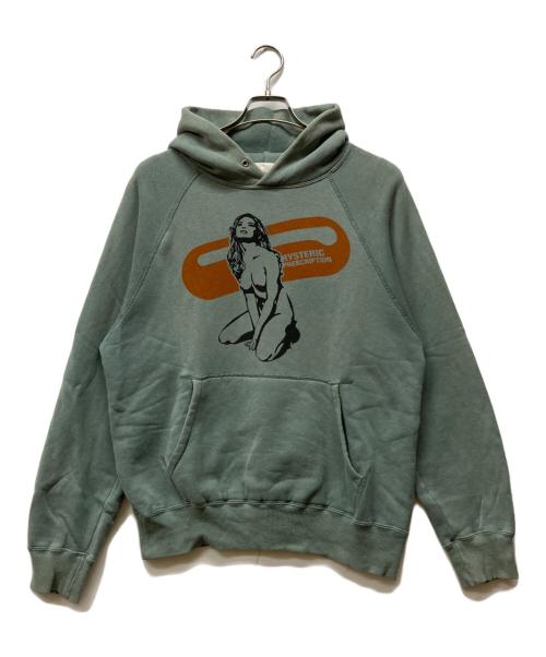 hysterics（ヒステリックス）hysterics (ヒステリックス) ガールプリントプルオーバーパーカー ブルー サイズ:FREEの古着・服飾アイテム