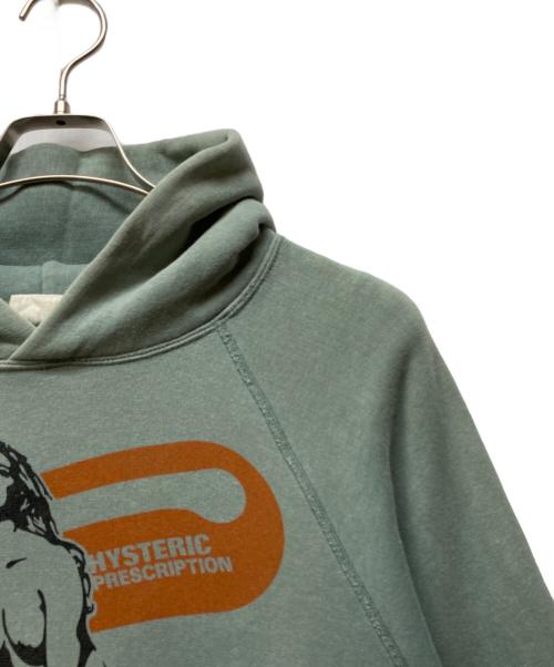 hysterics（ヒステリックス）hysterics (ヒステリックス) ガールプリントプルオーバーパーカー ブルー サイズ:FREEの古着・服飾アイテム