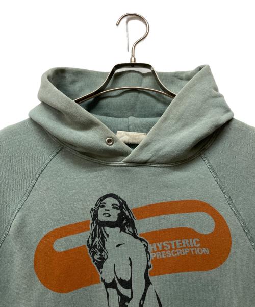hysterics（ヒステリックス）hysterics (ヒステリックス) ガールプリントプルオーバーパーカー ブルー サイズ:FREEの古着・服飾アイテム