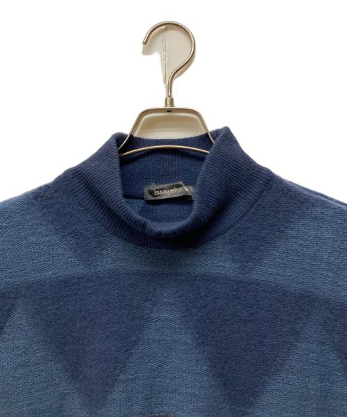ISSEY MIYAKE（イッセイミヤケ）ISSEY MIYAKE (イッセイミヤケ) 80sハイネックニット ブルー サイズ:Fの古着・服飾アイテム