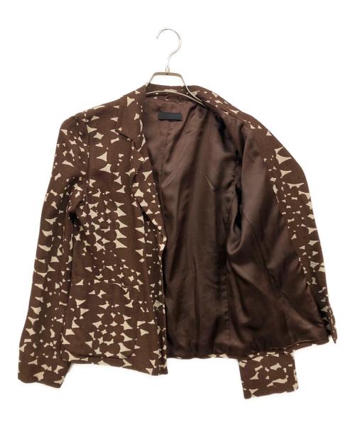 PRADA（プラダ）PRADA (プラダ) テーラードジャケット ブラウン サイズ:38の古着・服飾アイテム
