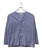 RINEN×ILLIGリネン×イリグ）の古着「強撚平織 カーディガンシャツ」｜ブルー