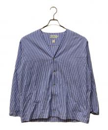 RINEN×ILLIG（リネン×イリグ）の古着「強撚平織 カーディガンシャツ」｜ブルー