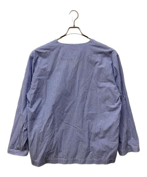 RINEN（リネン）RINEN (リネン) ILLIG (イリグ) 強撚平織 カーディガンシャツ ブルー サイズ:SIZE 3の古着・服飾アイテム