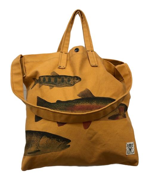 South2 West8（サウスツー ウエストエイト）south2 west8 (サウスツー ウエストエイト) トラウト柄 2WAYトートバッグ イエローの古着・服飾アイテム