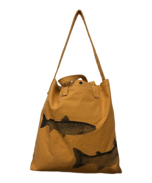 South2 West8（サウスツー ウエストエイト）south2 west8 (サウスツー ウエストエイト) トラウト柄 2WAYトートバッグ イエローの古着・服飾アイテム