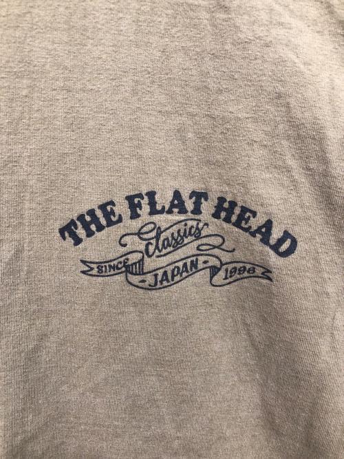 FLAT HEAD（フラット ヘッド）FLAT HEAD (フラット ヘッド) Flying Wheel プリントTシャツ オリーブ サイズ:42の古着・服飾アイテム