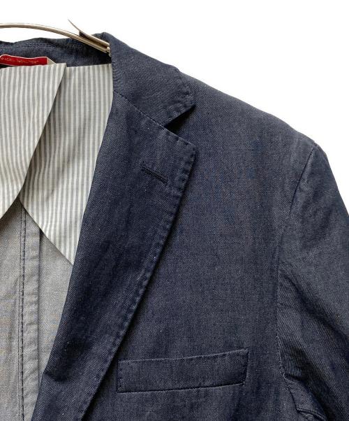 BROOKS BROTHERS Red Fleece（ブルックスブラザーズレッドフリース）BROOKS BROTHERS Red Fleece (ブルックスブラザーズレッドフリース) リネンブレンド 金ボタン デニムブレザー インディゴ サイズ:40Sの古着・服飾アイテム