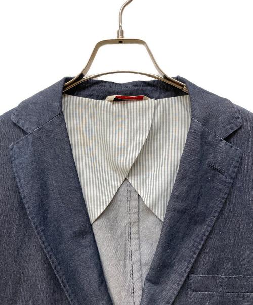 BROOKS BROTHERS Red Fleece（ブルックスブラザーズレッドフリース）BROOKS BROTHERS Red Fleece (ブルックスブラザーズレッドフリース) リネンブレンド 金ボタン デニムブレザー インディゴ サイズ:40Sの古着・服飾アイテム