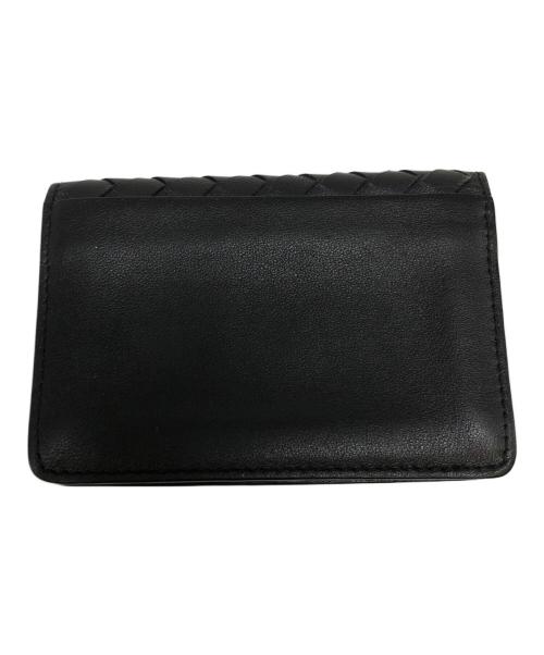 BOTTEGA VENETA（ボッテガベネタ）BOTTEGA VENETA (ボッテガベネタ) イントレチャート カードケース ブラックの古着・服飾アイテム