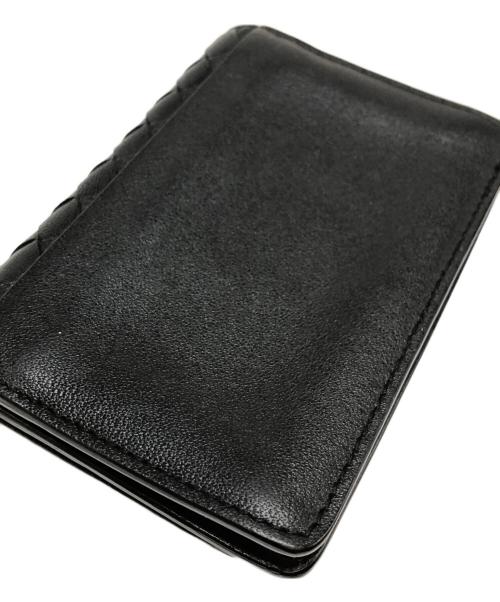 BOTTEGA VENETA（ボッテガベネタ）BOTTEGA VENETA (ボッテガベネタ) イントレチャート カードケース ブラックの古着・服飾アイテム