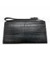 BALENCIAGA (バレンシアガ) Cash Zipped Pouch Leather ブラック：18000円