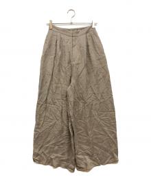 Rouge vif（ルージュヴィフ）の古着「キュプラフィブリル ワイドパンツ」｜ベージュ