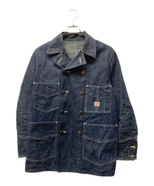 HEADLIGHT（ヘッドライト）HEADLIGHT (ヘッドライト) 9.5oz. SPECIAL WEAVE DENIM DOUBLE BREASTED COAT インディゴ サイズ:SIZE 36の古着・服飾アイテム