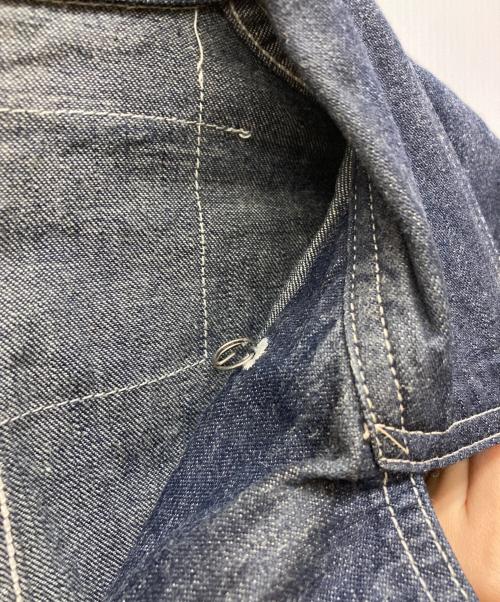 HEADLIGHT（ヘッドライト）HEADLIGHT (ヘッドライト) 9.5oz. SPECIAL WEAVE DENIM DOUBLE BREASTED COAT インディゴ サイズ:SIZE 36の古着・服飾アイテム