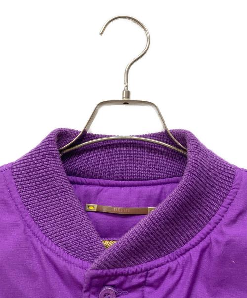 DERBY OF SAN FRANCISCO（ダービーオブサンフランシスコ）DERBY OF SAN FRANCISCO (ダービーオブサンフランシスコ) 裏金 ダービージャケット パープル×ゴールド サイズ:Lの古着・服飾アイテム