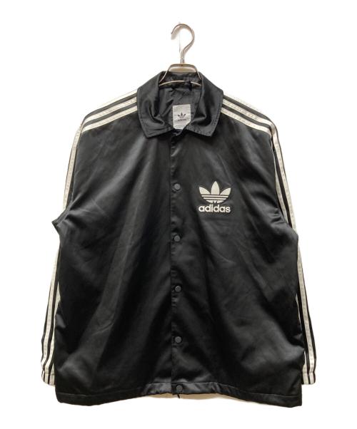 adidas（アディダス）adidas (アディダス) Satin Coach JKT ブラック サイズ:Ｌの古着・服飾アイテム