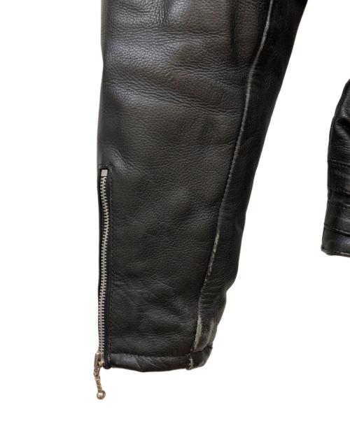 HORN WORKS（ホーンワークス）HORN WORKS (ホーンワークス) ダブルライダースジャケット ブラック サイズ:LLの古着・服飾アイテム