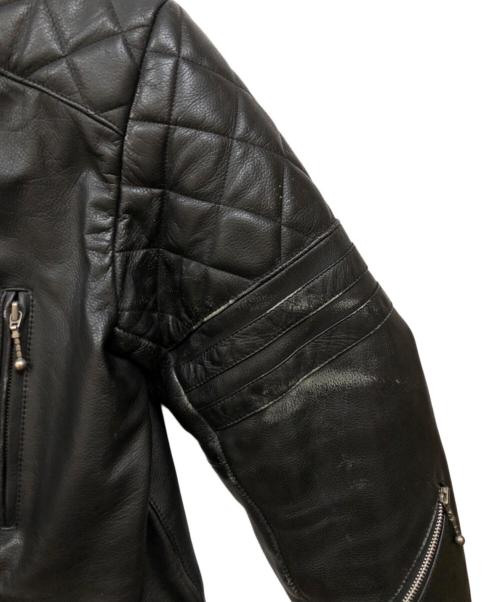 HORN WORKS（ホーンワークス）HORN WORKS (ホーンワークス) ダブルライダースジャケット ブラック サイズ:LLの古着・服飾アイテム