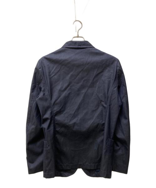 GIORGIO ARMANI（ジョルジョアルマーニ）GIORGIO ARMANI (ジョルジョアルマーニ) シルクリネンブレンド ショールカラージャケット ネイビー サイズ:SIZE 50の古着・服飾アイテム