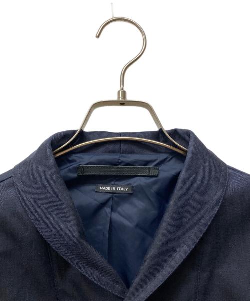 GIORGIO ARMANI（ジョルジョアルマーニ）GIORGIO ARMANI (ジョルジョアルマーニ) シルクリネンブレンド ショールカラージャケット ネイビー サイズ:SIZE 50の古着・服飾アイテム