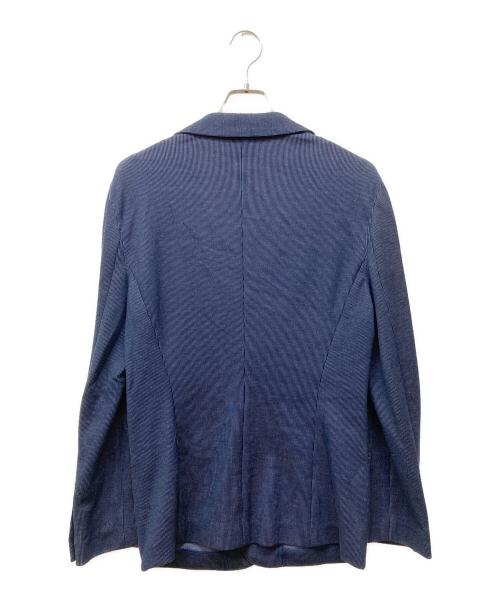 GIORGIO ARMANI（ジョルジョアルマーニ）GIORGIO ARMANI (ジョルジョアルマーニ) コットンニット テーラードジャケット ネイビー サイズ:SIZE 50の古着・服飾アイテム