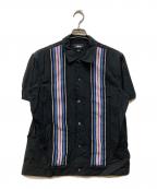 stussyステューシー）の古着「striped knit panel」｜ブラック