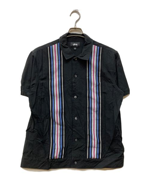 stussy（ステューシー）stussy (ステューシー) striped knit panel ブラック サイズ:Ｓの古着・服飾アイテム