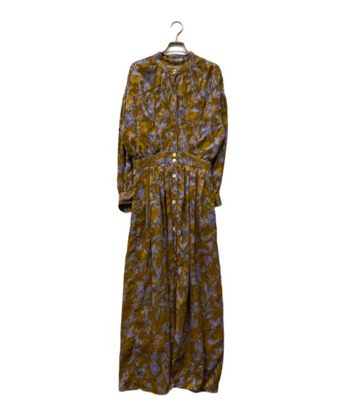 A PUPIL（アピューピル）A PUPIL (アピューピル) ジャカード フラワーワンピース カーキ サイズ:M 未使用品の古着・服飾アイテム