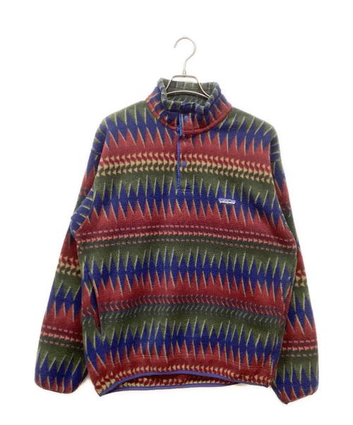 Patagonia（パタゴニア）Patagonia (パタゴニア) 90'sシンチラスナップT レッド×グリーン サイズ:Mの古着・服飾アイテム