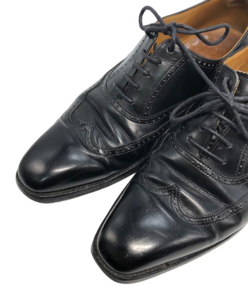 Crockett & Jones（クロケット＆ジョーンズ）Crockett & Jones (クロケット＆ジョーンズ) BARNEYS NEWYORK (バーニーズ・ニューヨーク) ウィングチップシューズ ブラック サイズ:51/2の古着・服飾アイテム