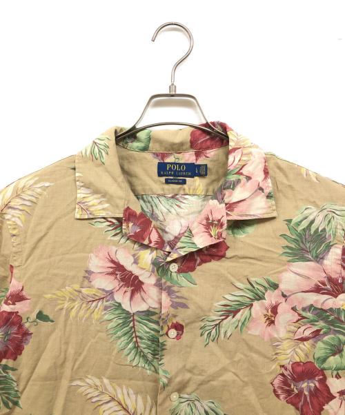 POLO RALPH LAUREN（ポロ・ラルフローレン）POLO RALPH LAUREN (ポロ・ラルフローレン) オープンカラーシャツ ベージュ サイズ:Lの古着・服飾アイテム