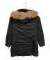 BURBERRY BLACK LABEL (バーバリーブラックレーベル) ラクーンファー フーデッドジャケット ブラック サイズ:38：18000円