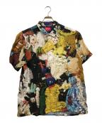 SUPREMEシュプリーム）の古着「18FW Mike Kelley More Love Hours Than Can Ever Be Repaid Rayon Shirt」｜イエロー
