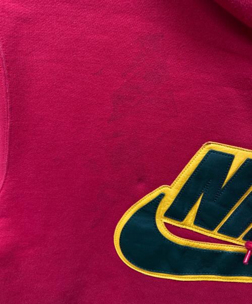 SUPREME（シュプリーム）SUPREME (シュプリーム) NIKE (ナイキ) 19FW Leather Applique Hooded Sweatshirt レッド サイズ:Lの古着・服飾アイテム