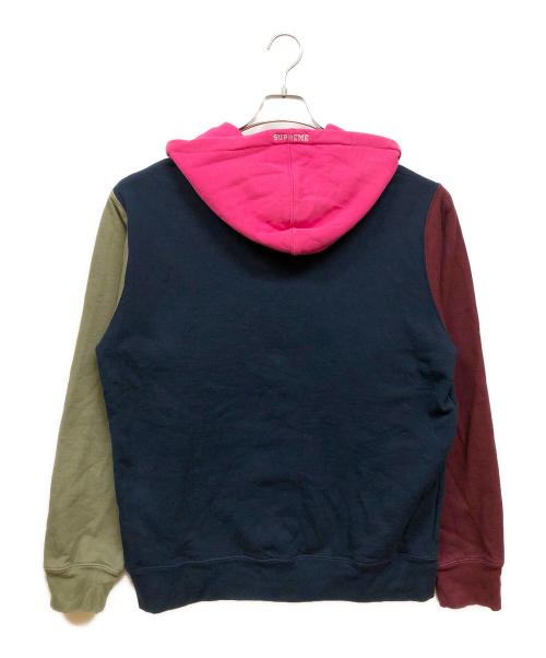 SUPREME（シュプリーム）Supreme (シュプリーム) 19SS S Logo Colorblocked Hooded Sweatshirt ネイビー サイズ:Ⅼの古着・服飾アイテム