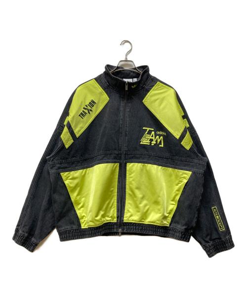 adidas（アディダス）adidas (アディダス) Adilenium Season 2 Moto Denim Jacket グレー サイズ:2XLの古着・服飾アイテム