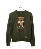 POLO RALPH LAURENポロ・ラルフローレン）の古着「ポロベアニット」｜オリーブ